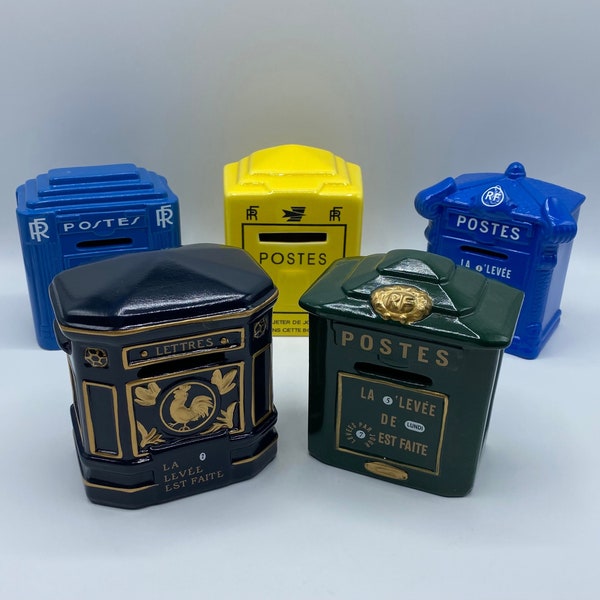 Money box La Poste France / PTT / Mail / Vintage letterbox / Collection / Piggy bank