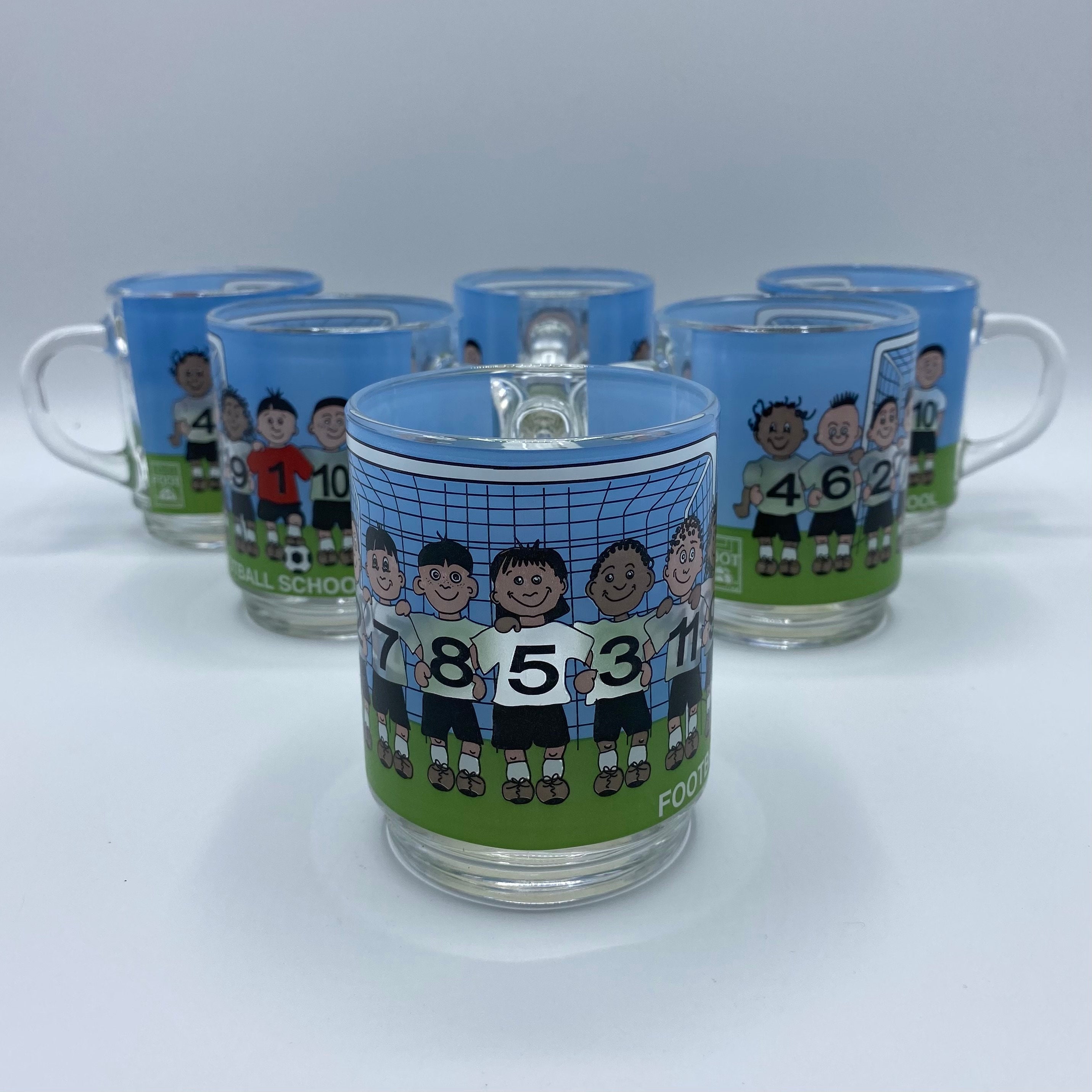 6 Bocks d'école de Football/France Lunettes, Tasses