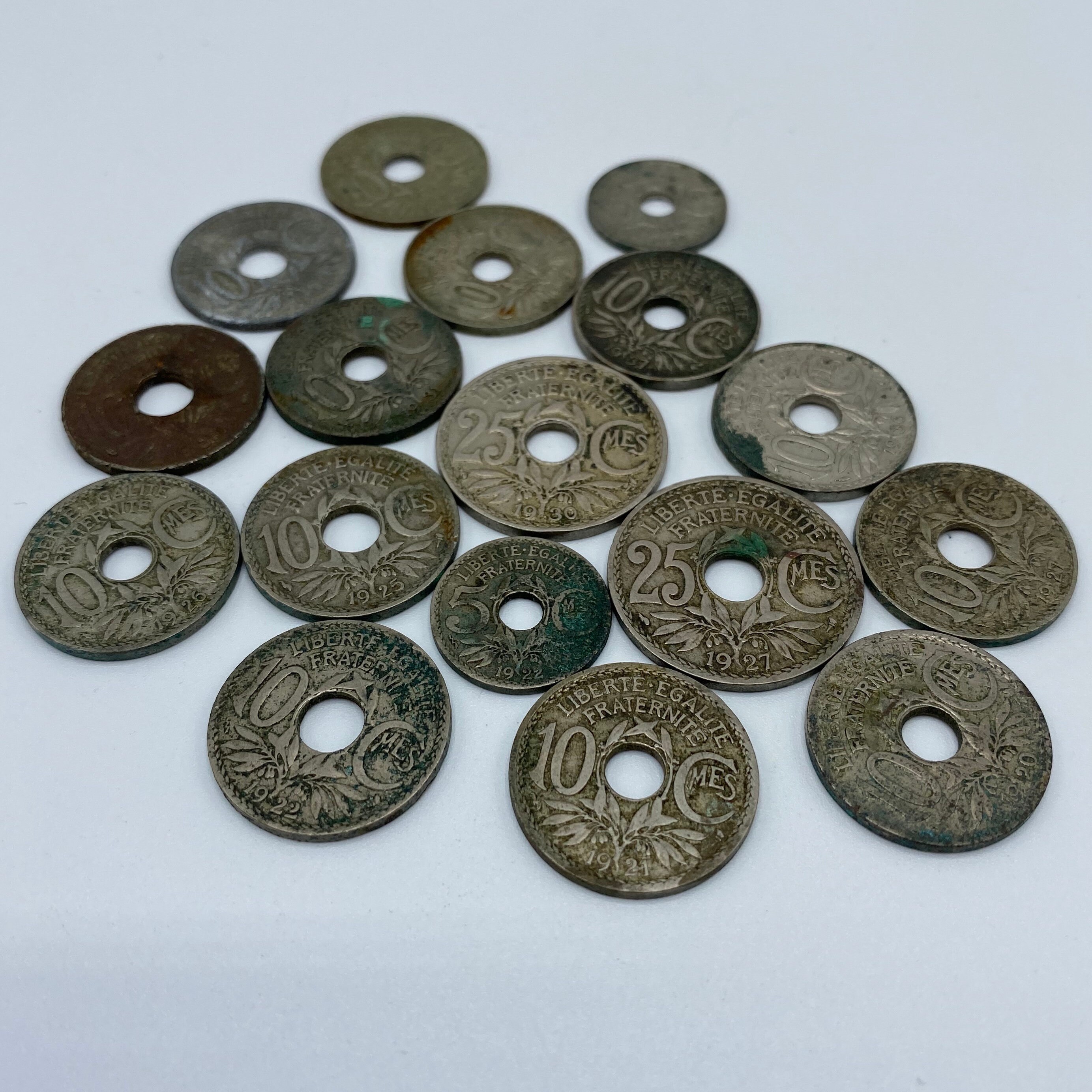 Jeu de 17 Pièces Anciennes 5/10/25 Centimes 1920 à 1941/France