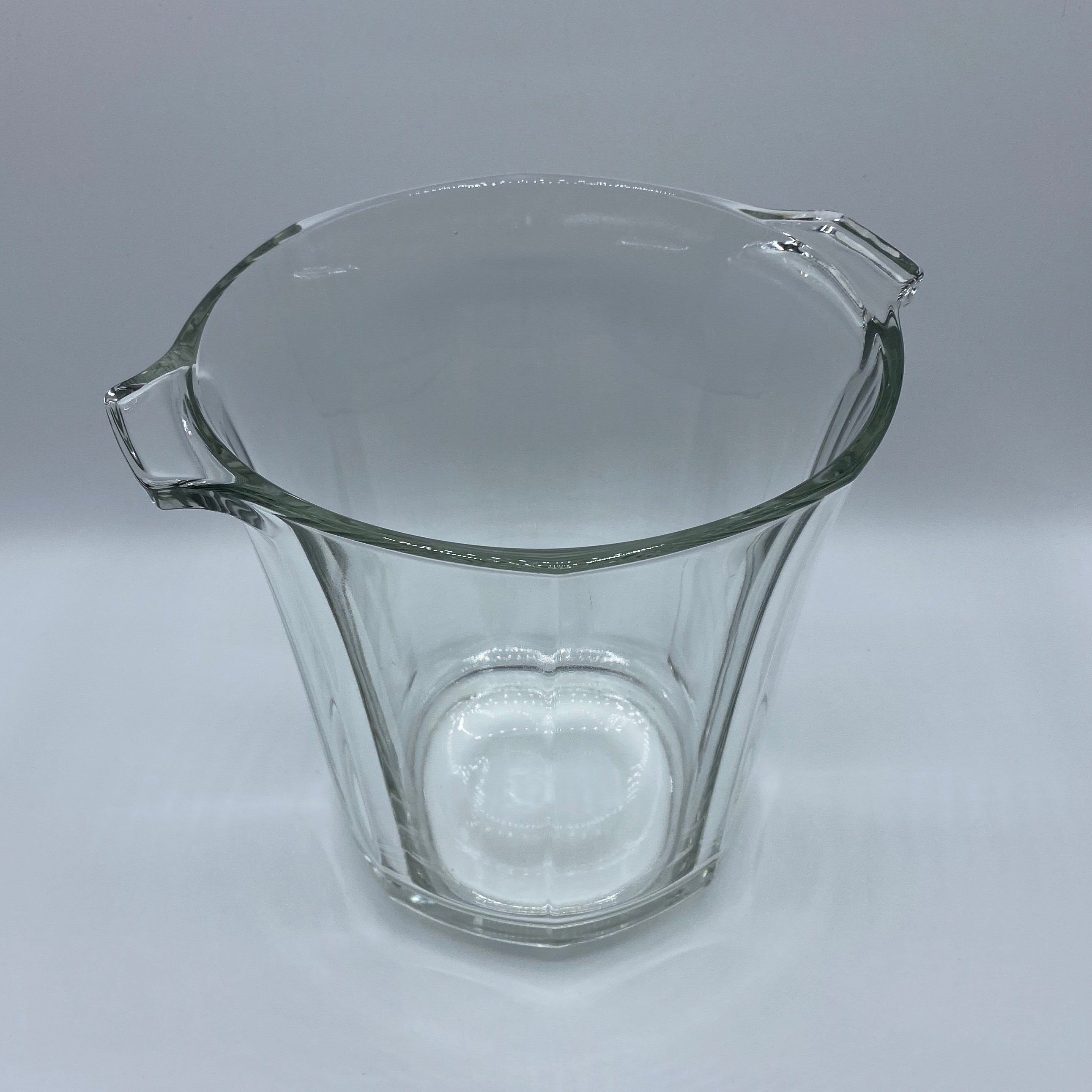 Grand Seau à Champagne en Verre Blanc/Fabriqué France Dans Les Années 1970