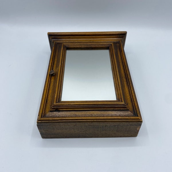 Pretty key box / mirror France late 19th century / old solid wood