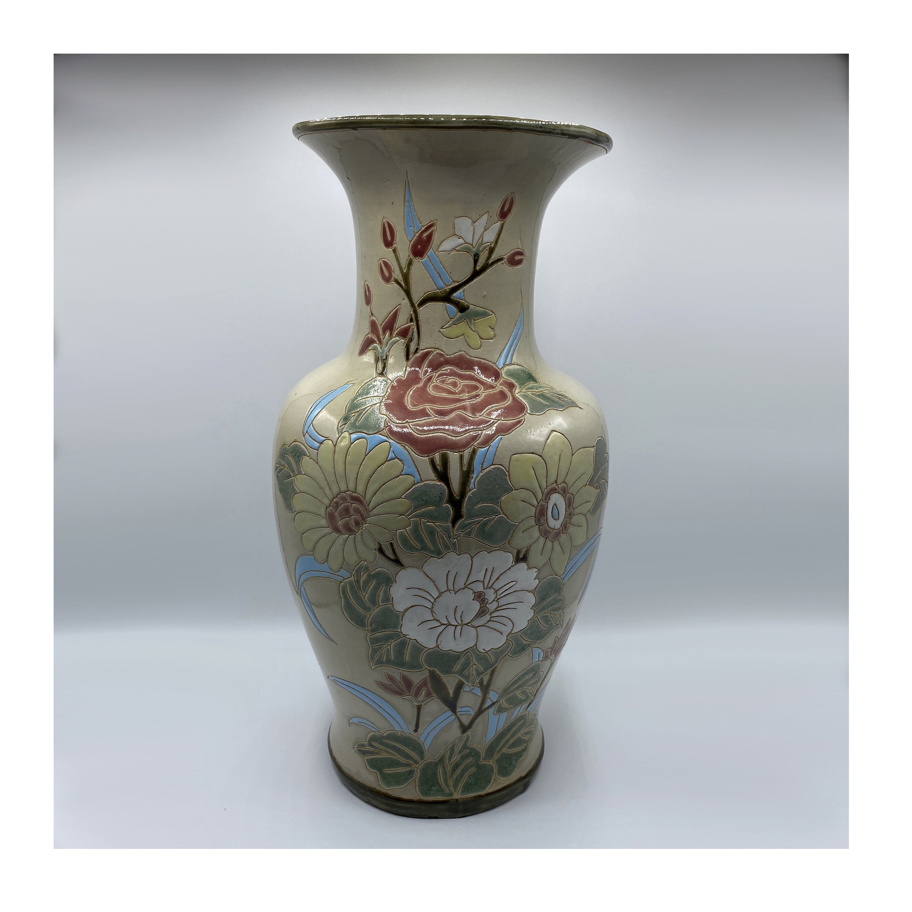 Immense Vase à Fleurs en Céramique