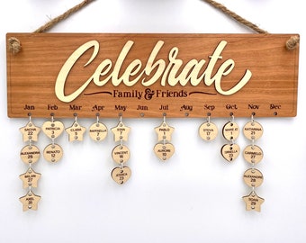 Calendrier D Anniversaire Etsy Calendrier D Anniversaire Etsy