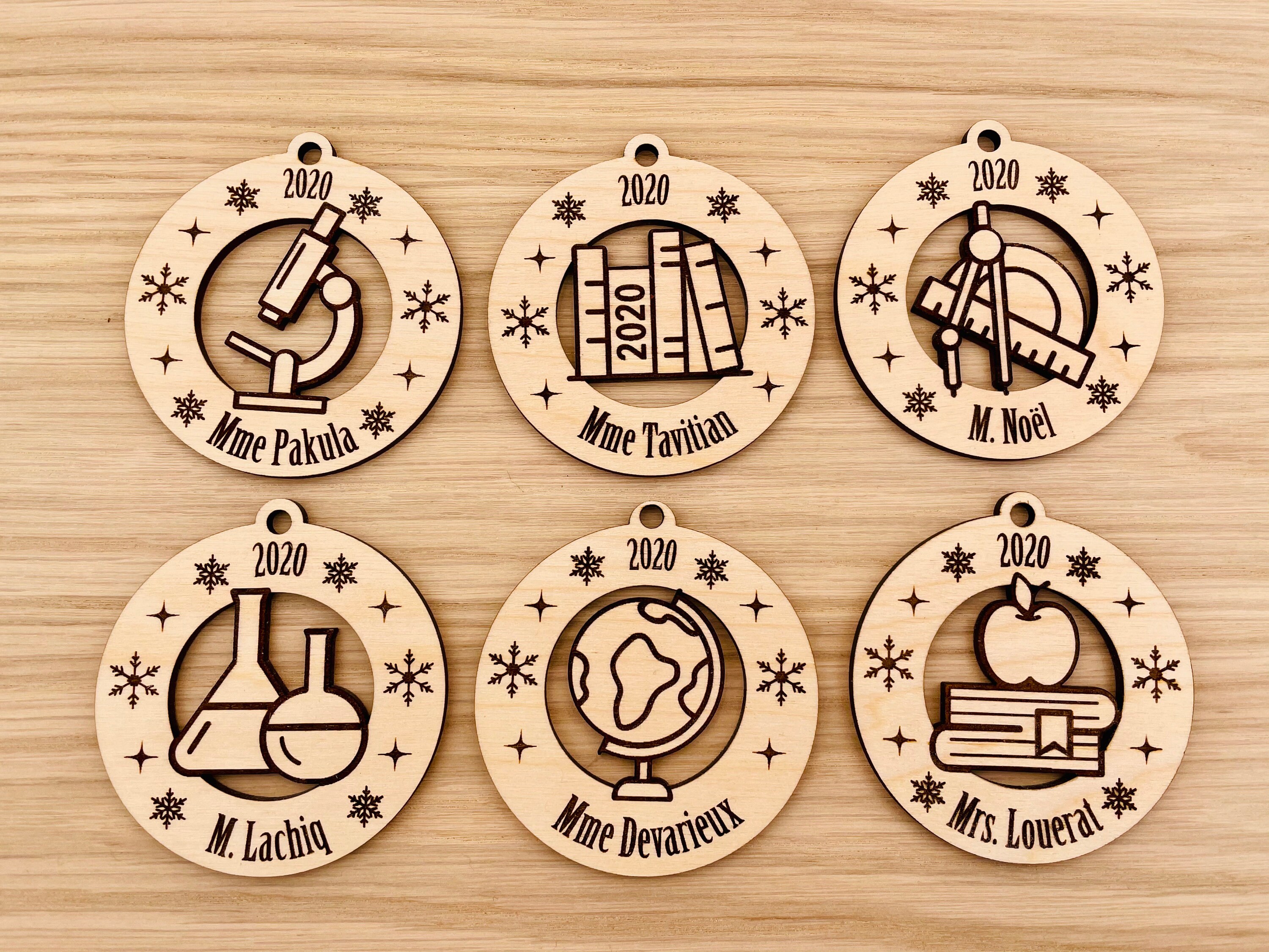 Ornement de Noël Personnalisée Pour Professeur