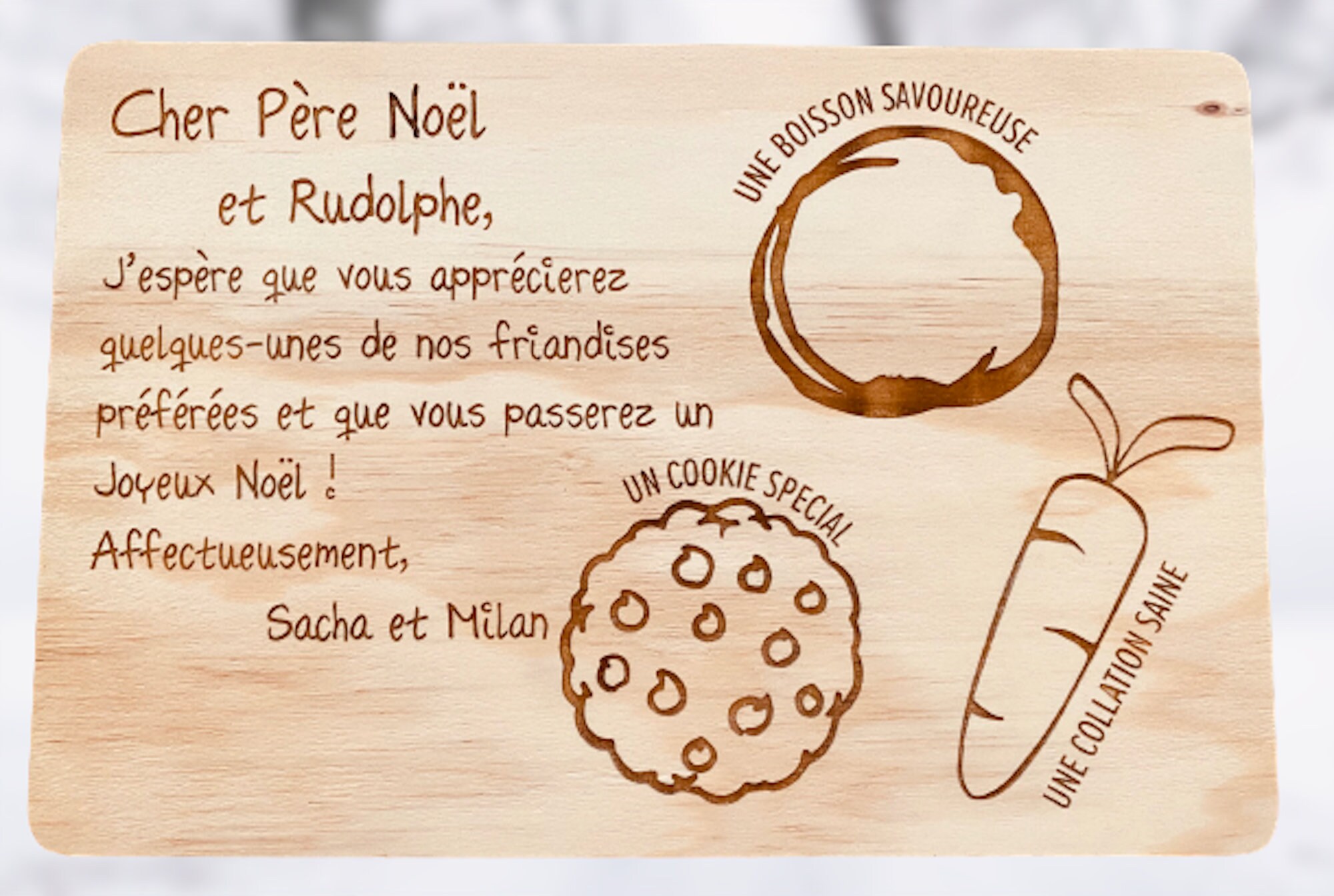 Planche Du Père Noël Personnalisée