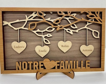 Personalized wooden frame – gift idea for weddings, Christmas, birthdays or Mother's Day