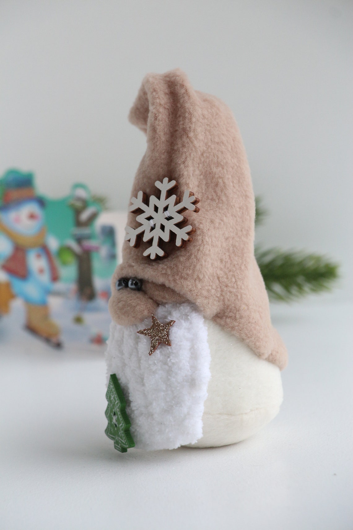 Snowflake christmas gnome winter home decor  etsy