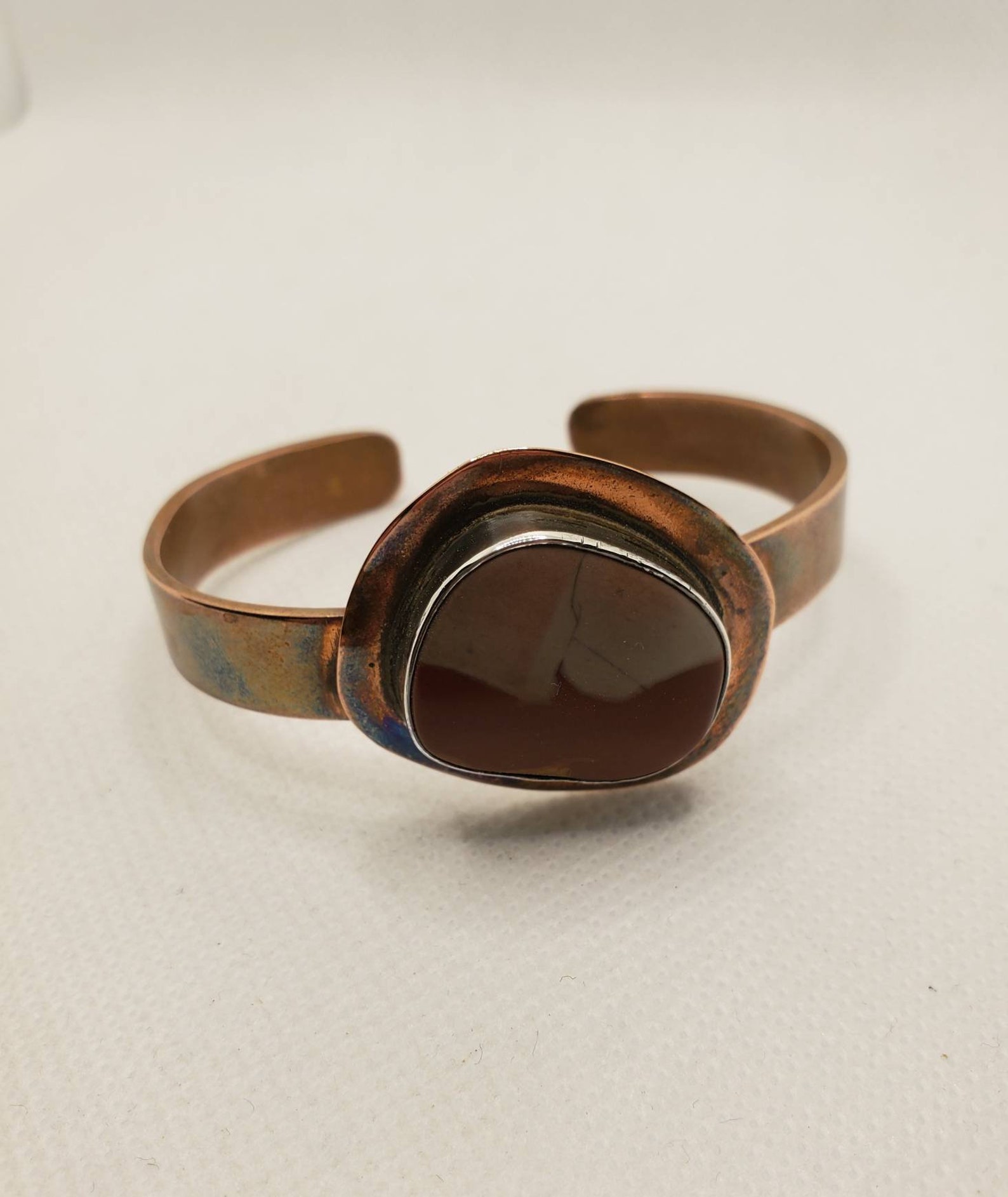 Copper and Polished Stone Bracelet Etsy Australia