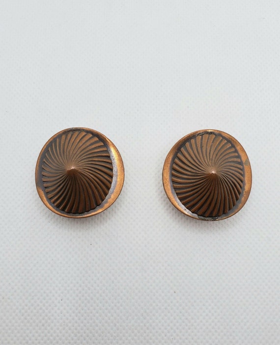 Boucles D'oreilles Vintage Clips Rétro Fin Des Années 40 - Occasion