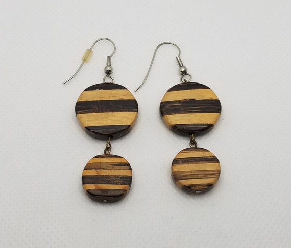 Wooden handmade earrings - image 2