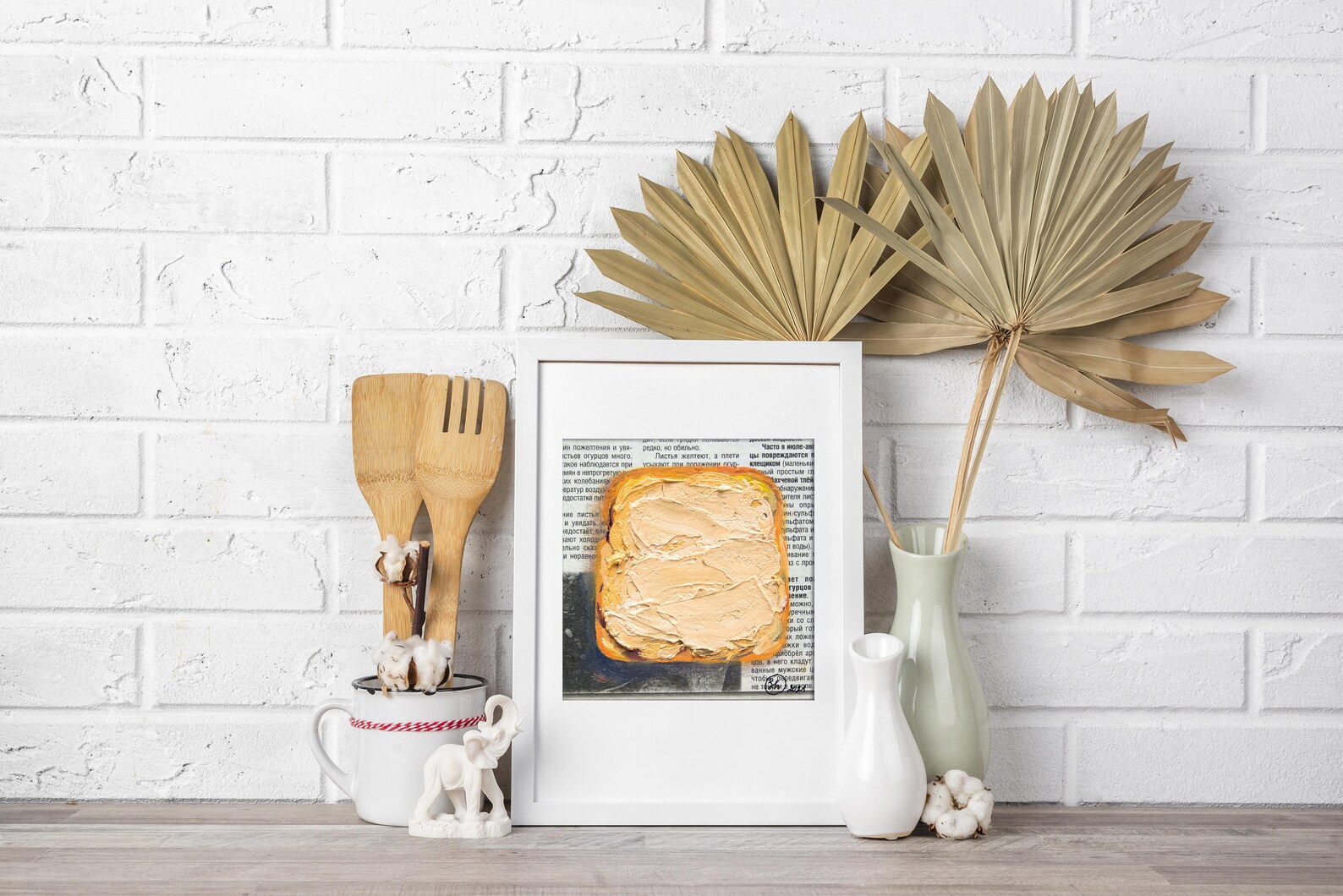 Peanut Butter Painting Bread Original Oil Art 4 by 4 Newspaper Etsy