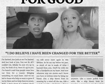 Wicked For Good - print lied van filmkrant