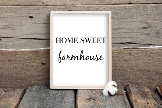 Home Sweet Farmhouse Printable Sign Welcome Sign for - Etsy