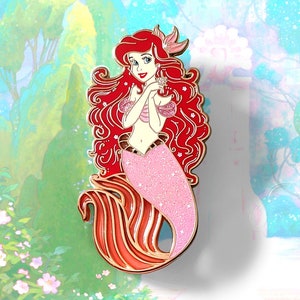 Disney Princess - Ariel The Little Mermaid, Moana, Jasmine - Hard Enamel Mermaids Pin, Disney Mermaid Pin