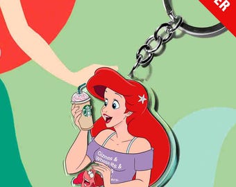 FÖRBESTÄLLNING - Ariel, Den lilla sjöjungfrun - Nyckelringstillbehör (6 cm), Disney Prinsessa