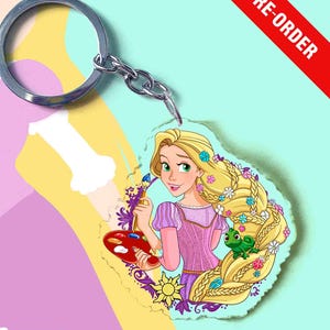FÖRBESTÄLLNING - Rapunzel (Trassel) - Disney Nyckelring (7 cm), Disney-tillbehör, Rapunzel och Pascal, Trassel Disney