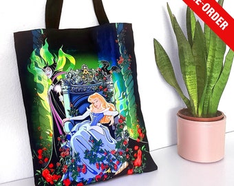 PREORDER - La Bella Durmiente, Aurora Disney TOTE BAGS. Totebag All over, Aurora Maléfica