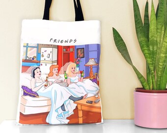 Disney TOTE BAGS: La Bella Durmiente, La Cenicienta y Blancanieves. Princesas Disney. Impresión completa, Totebag All over, Series TV