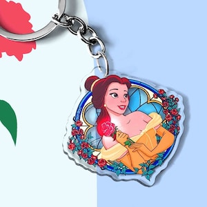 La bella e la bestia, Disney Belle - Portachiavi Disney (6 cm), accessorio Disney Chip