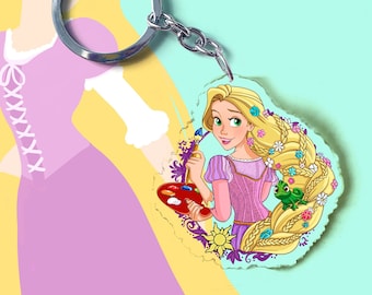 Rapunzel (Tangled) - Llavero Disney (7 cm), accesorio Disney, Rapunzel y pascal, Enredados Disney
