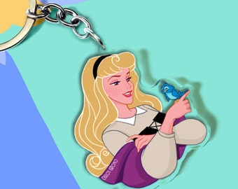 Sleeping Beauty,  Aurora princess - Keychain (7 cm), Disney accessory