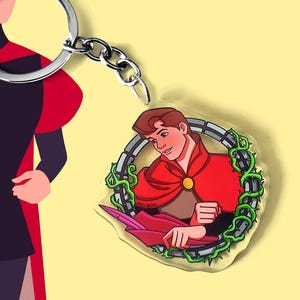 Prince Phillip, Sleeping Beauty - Double-sided Keychain (7 cm), Accessory, Disney Princess, Aurora Disney