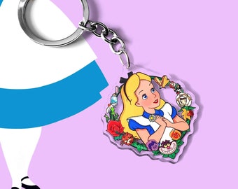 Alicia en el País de las Maravillas - Llavero Disney (7cm), accesorio Disney, Alice in Wonderland