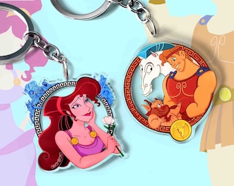 Hércules y Mégara - Llavero (7 cm), accesorio Disney