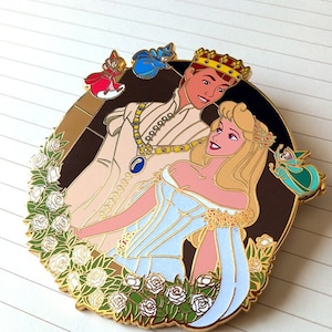 Sleeping Beauty - Hard enamel pin (large), Aurora & Philip Wedding (Limited Edition)