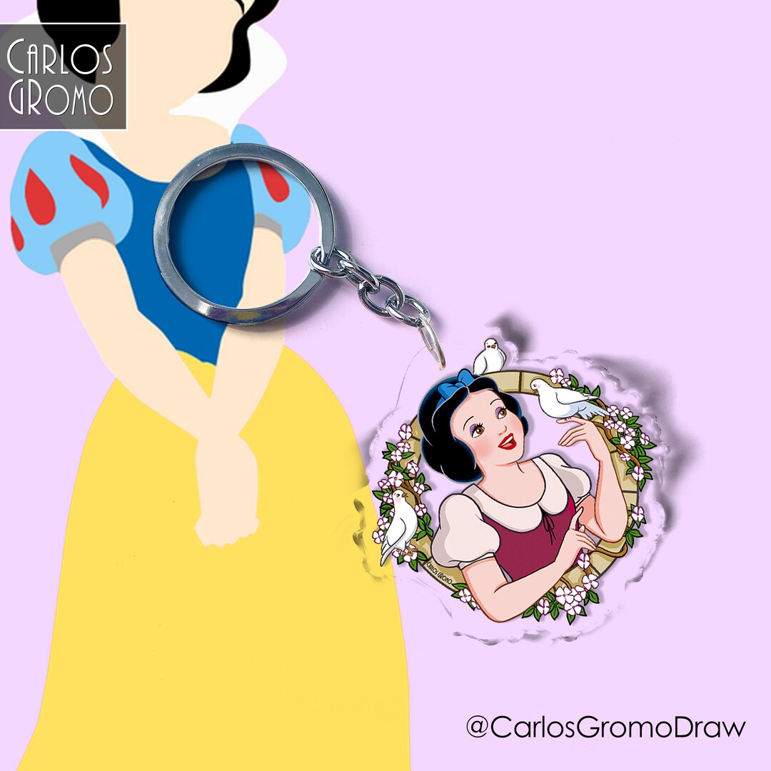 Snow White Disney Keychain 6cm Disney Accessory Disney Etsy