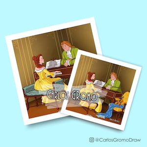 Beauty and the Beast - Illustration, Art Prints, Decoration
