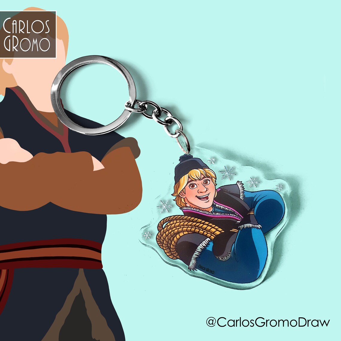 Frozen Key Rings Kristoff FROZEN - Key Ring (7cm), Accessory, Elsa, Anna Frozen Disney ...