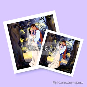 Snow White - Illustration, Art Prints, Decoration. Snow White the Seven Dwarfs