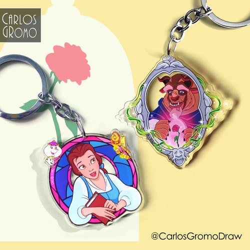 Beauty and the Beast Beasts Rose Rose With Falling Petals Etsy