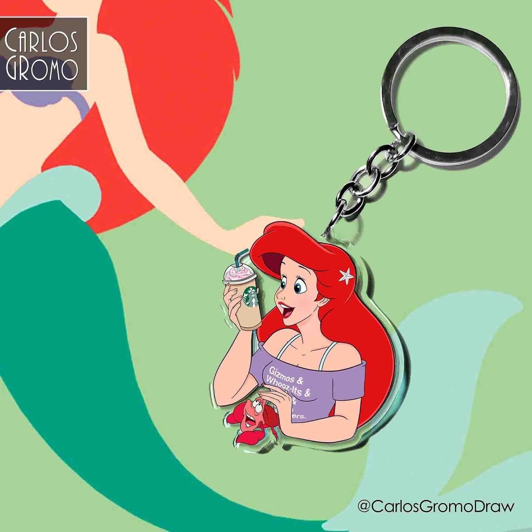 The little mermaid keychain sale