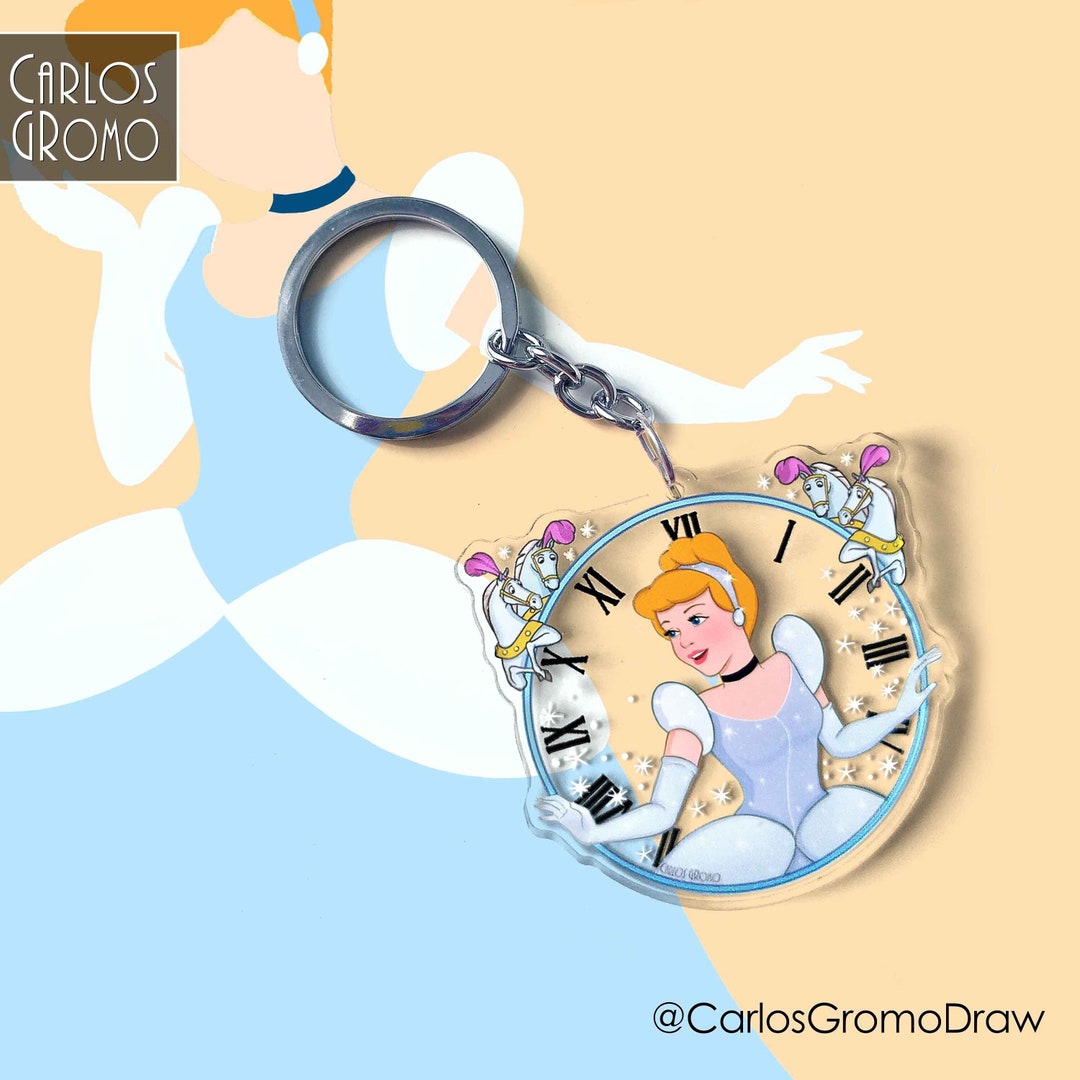 Cinderella glass clearance slipper keychain