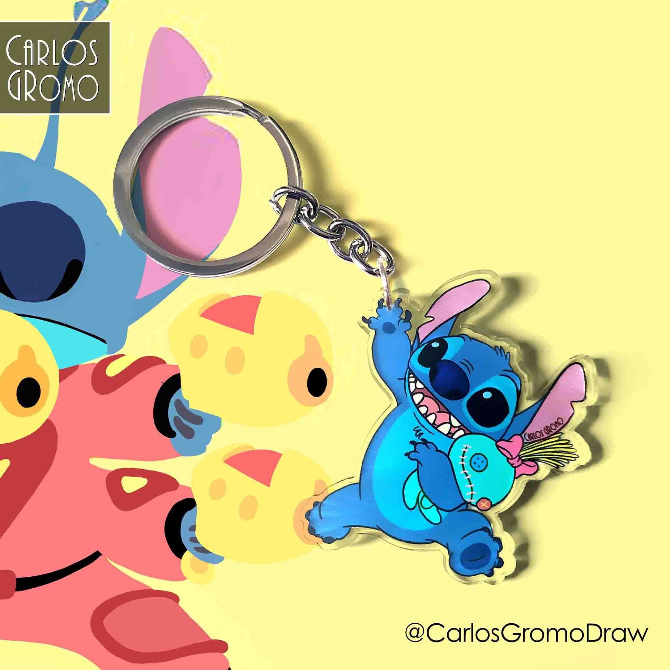 Stitch Porte-clés Disney 6 cm Lilo et Stitch. Accessoire Disney, Acrylique.  -  France