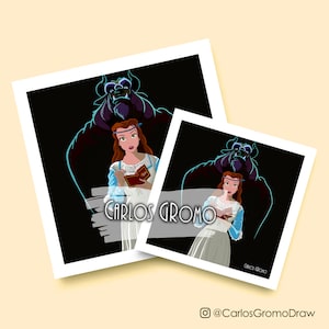 Beauty and the Beast - Illustration, Art Prints, Decoration