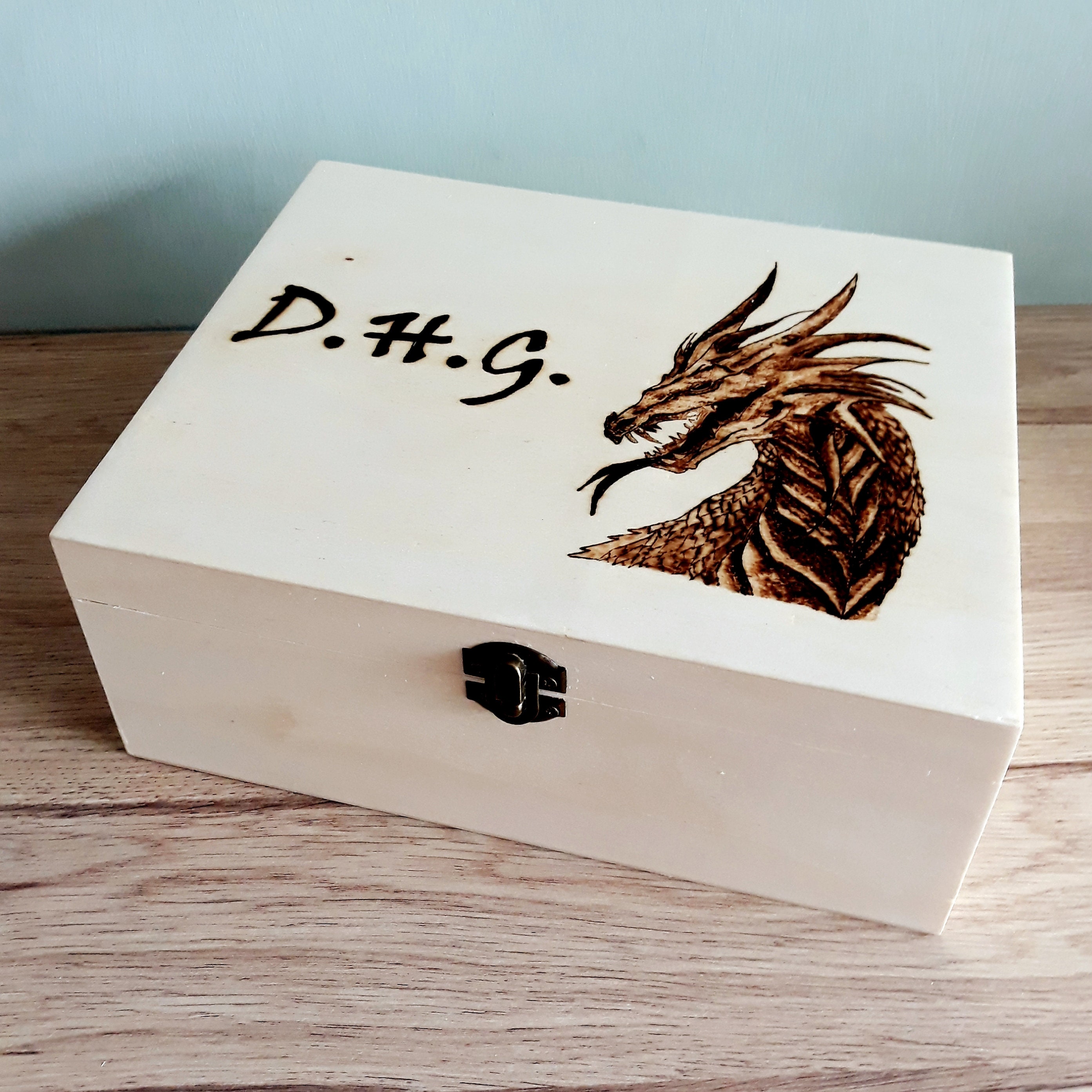 Dragon Design Keepsake/Memory/Storage Box Etsy