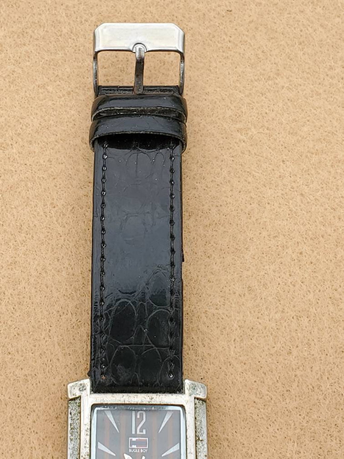 Black and Brown Striped Bugle Boy Watch Working Etsy