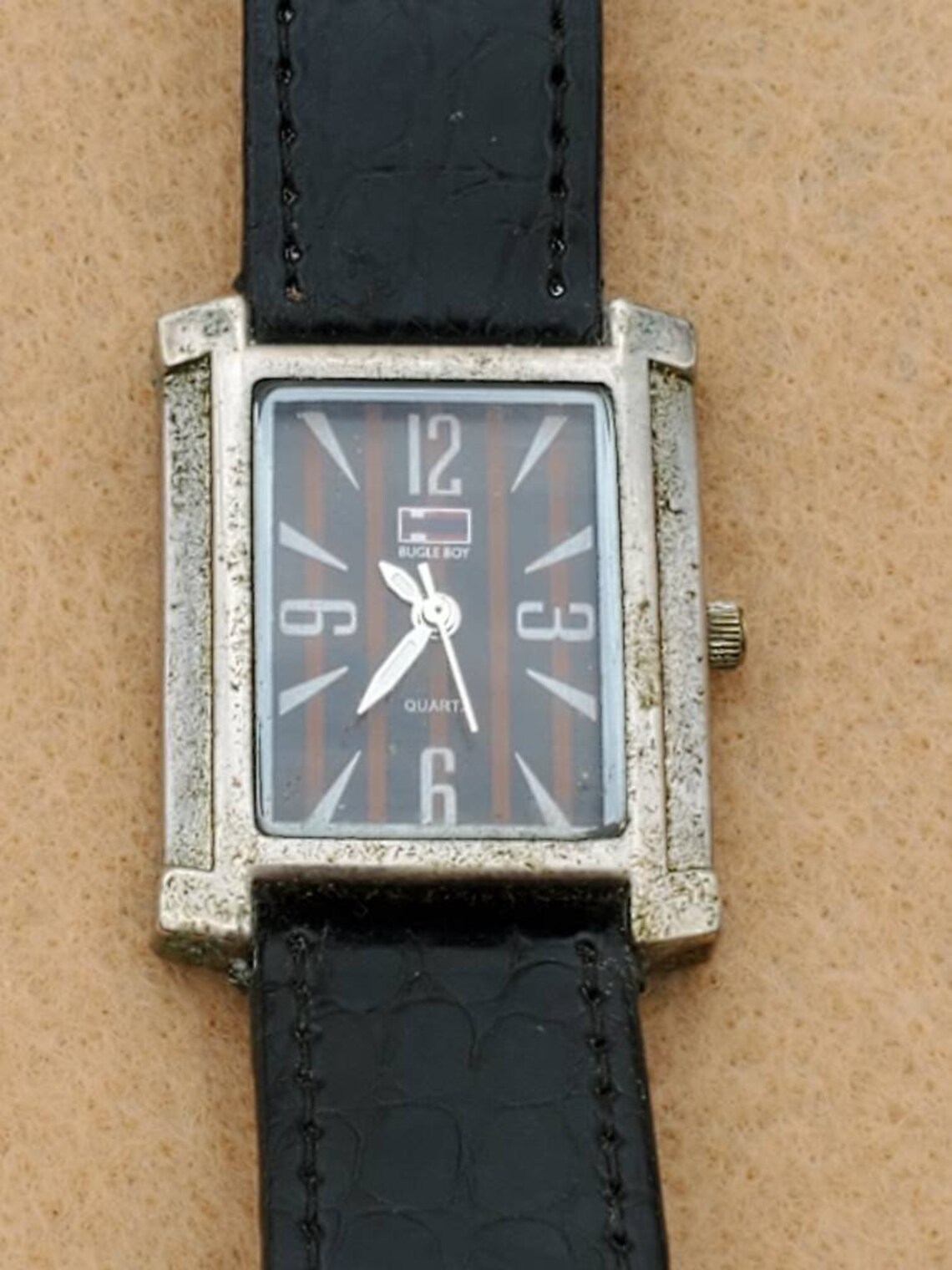 Black and Brown Striped Bugle Boy Watch Working Etsy