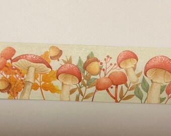 Assorted Red Spotted Mushrooms Washi Tape, Big Red and White Mushrooms Washi Tape, Mushrooms Washi Tape roll, Mushroom Washi Tape