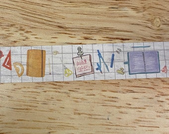 Big Roll of Planning Time Washi Tape, Planning Washi Tape roll, Office Washi tape, Adhesive Masking Tapes