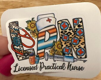 LPN Sticker Licensed Practical Nurse Sticker, Medical STICKER, Cute Medical Design Sticker, Doctor Sticker