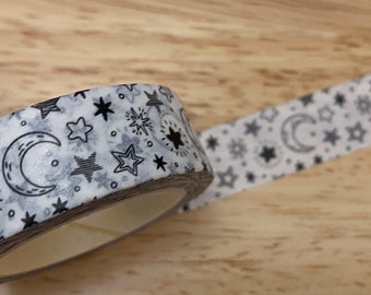 Nastro Washi In Rilievo Notte Della Luna - 15 Mm X 10 M, Senza Acidi, Per Scrapbooking E Decorazioni - 3