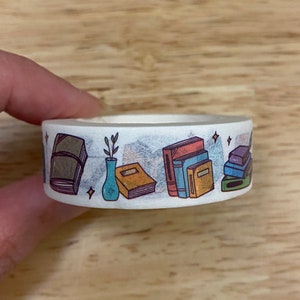Big Roll of Books with Pen Washi Tape, Planner Books Washi Tape roll, Office Washi tape, Adhesive Masking Tapes