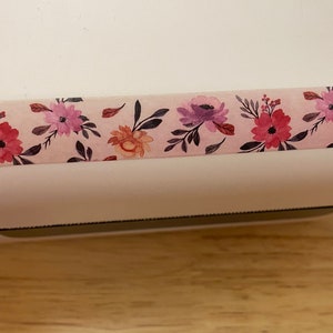 Big Roll of Pink Floral Washi Tape, Flower Washi Tape roll, Adhesive Masking Tapes, Pretty Flower Washi tape