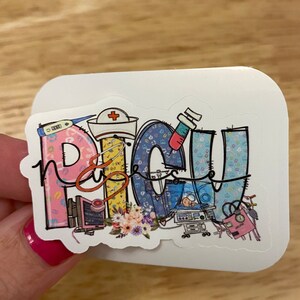 PICU Nurse Sticker, Nurse Sticker, Medical STICKER, Cute Medical Design Sticke, Pediatric Intensive Care Unit
