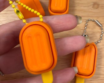 Portachiavi Clicky Popsicle, portachiavi a forma di ghiacciolo stampato in 3D, portachiavi Clicky, portachiavi a forma di ghiacciolo personalizzato