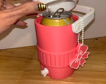 Porta lattina con portachiavi e cannuccia, portata 355 ml (12 oz), misure personalizzate disponibili, colori personalizzati disponibili